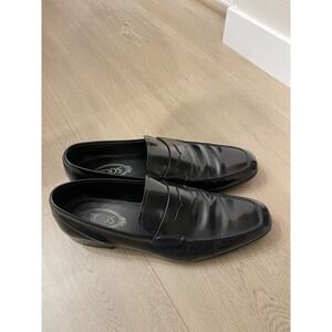 Tod's Men's Black Leather Penny Loafers Size 10 US11 Dressy‎ EU 44.5 Classic